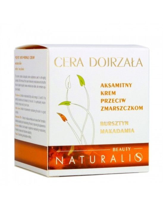 Krem przeciwzmarszczkowy aksamitny Bursztyn i Makadamia Naturalis 50 ml