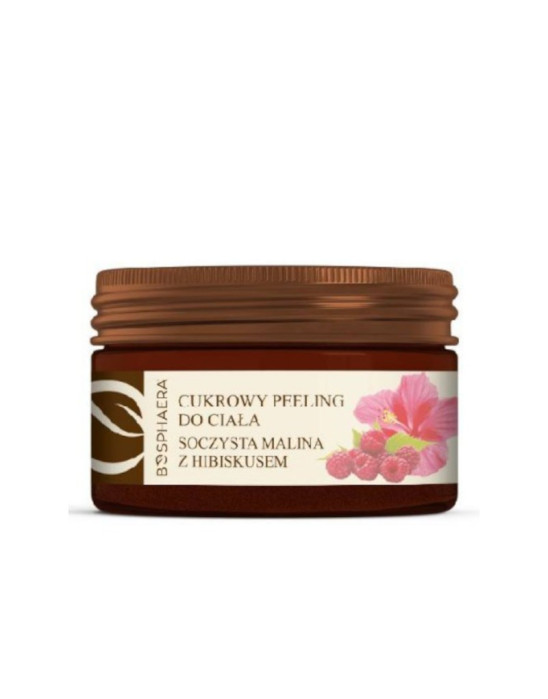 Cukrowy peeling do ciała malina z hibiskusem 200 g| Bosphaera