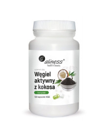 Węgiel aktywny z kokosa 100 kapsułek | Aliness