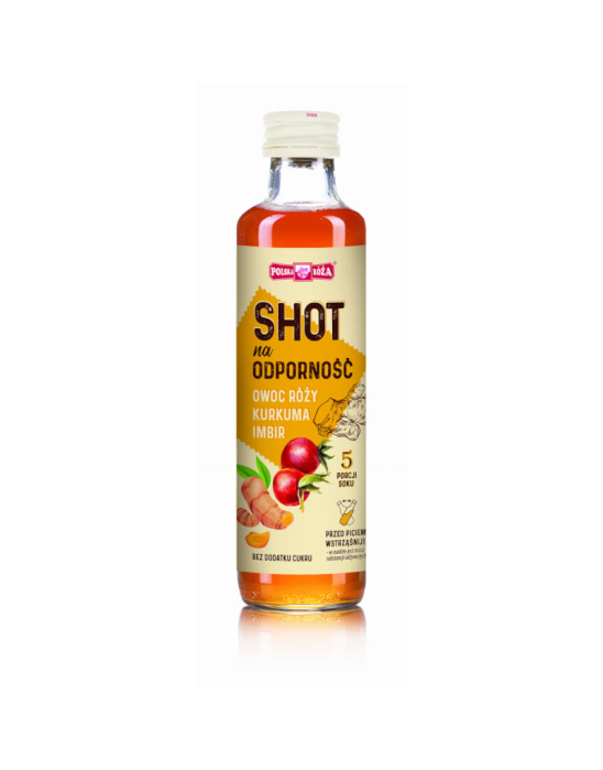 Shot na odporność Owoc róży, kurkuma i imbir Polska Róża 250 ml