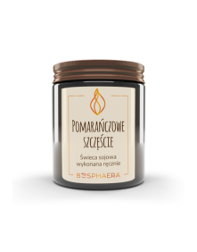 Świeca sojowa Pomarańczowe szczęście, 190g | Bosphaera