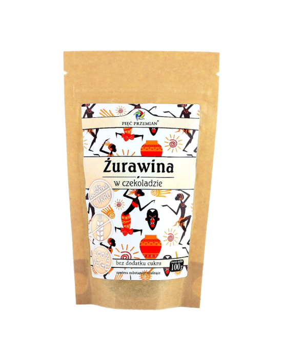 Żurawina w czekoladzie bez dodatku cukru Pięć Przemian 100 g