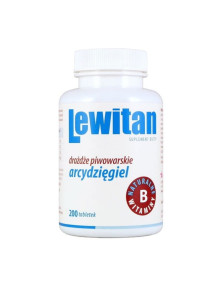 Lewitan arcydzięgiel - drożdże piwowarskie 200 tabletek