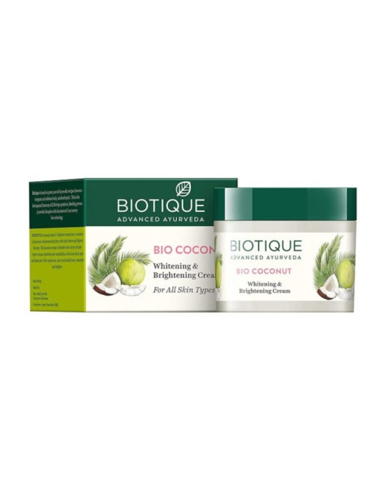 Kokosowy krem do twarzy rozjaśnienie i rozświetlenie 50g Biotique