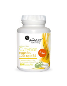 Cytrynian magnezu 100 kaps. z witaminą B6 Aliness