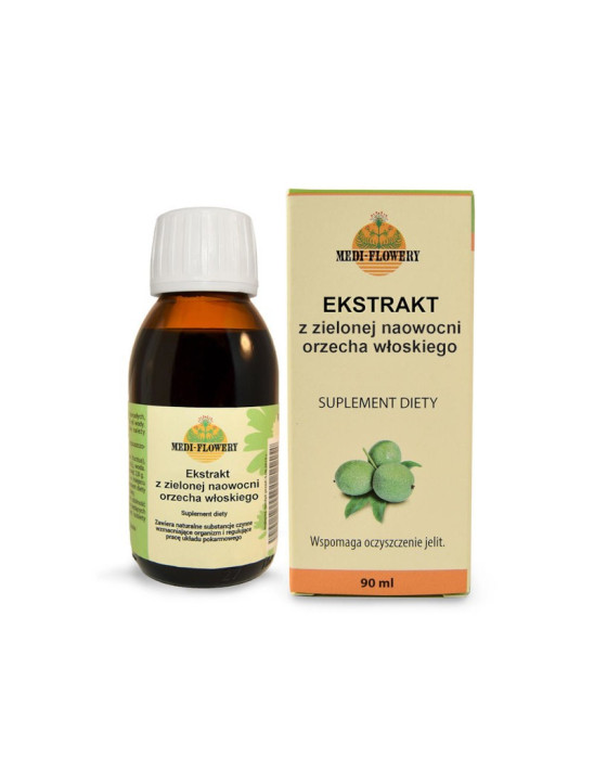 Ekstrakt z zielonej naowocni orzecha włoskiego 90 ml | Medi-Flowery