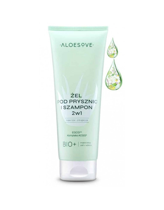 2 w 1 Żel pod prysznic i szampon 250ml | Aloesove