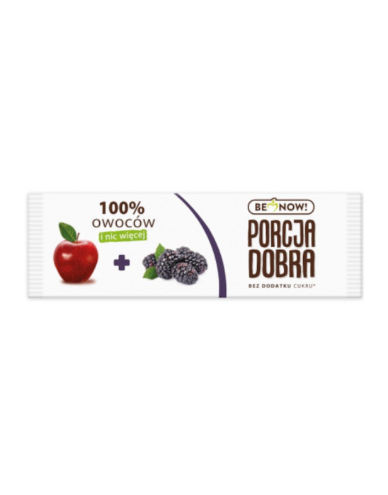 Jabłkowo-jeżynowa przekąska 100% owoców 16g | Porcja Dobra