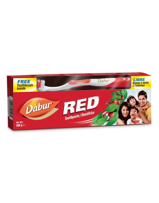 Pasta do zębów RED 200g + szczoteczka | Dabur