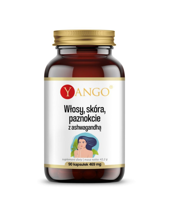 Włosy, skóra, paznokcie z ashwagandhą 90 kaps. | Yango