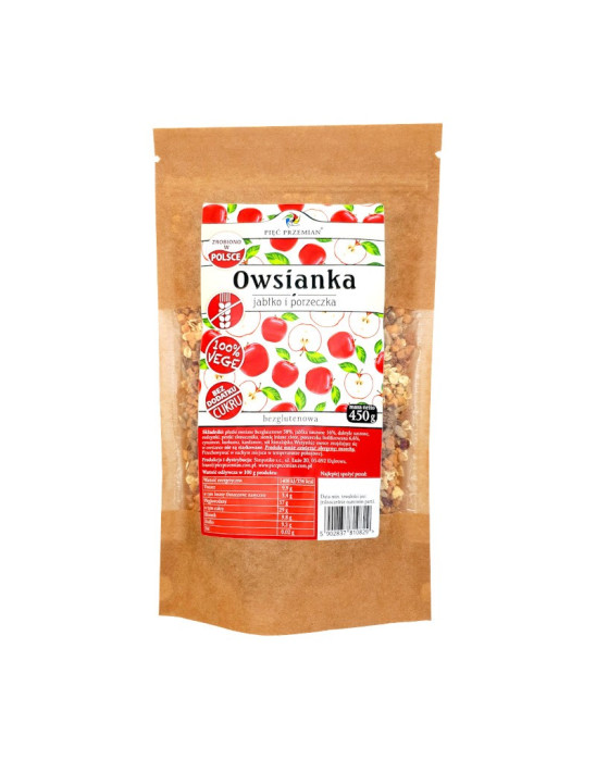 Owsianka jabłko, porzeczka bezglutenowa 450g