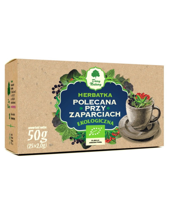 Herbatka polecana przy zaparciach EKO 25x2g Dary Natury