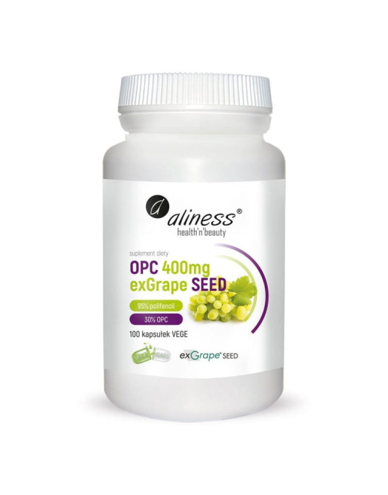 OPC 400 mg 100 kaps. ekstrakt z pestek winogron | Aliness