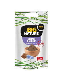 Siemię lniane brązowe mielone Duża Paka 1kg | Big Nature