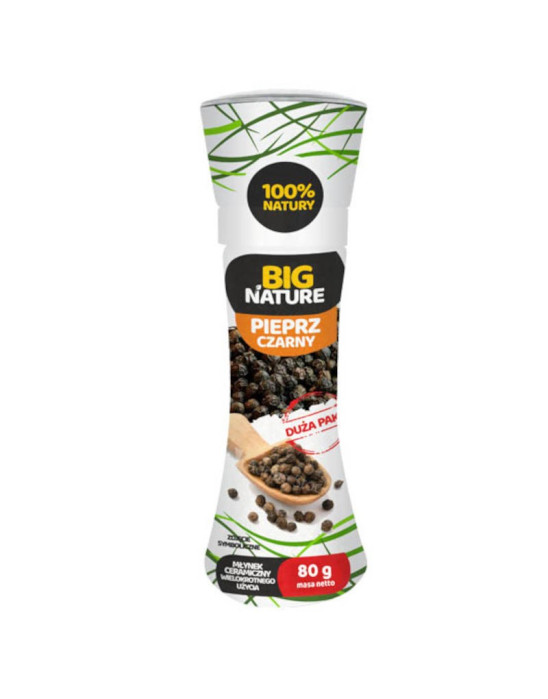 Pieprz czarny - młynek, 80g | Big Nature