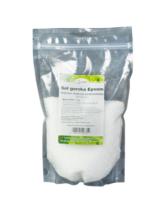 Siarczan magnezu, sól gorzka Epsom 1 kg | ViVio