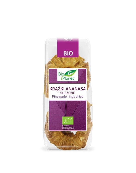 Krążki ananasa suszone 100g | Bio Planet