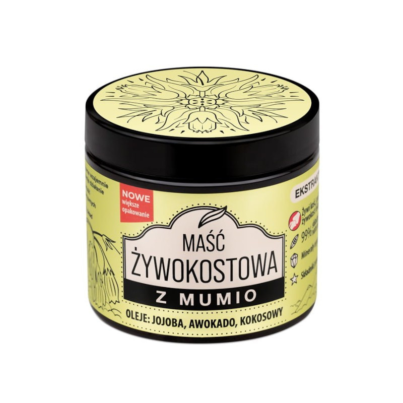 Maść magiczne mumio z żywokostem, mumio, woskiem pszczelim i lanoliną 150ml | Nami