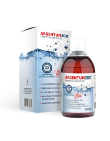 Srebro koloidalne 25 PPM Argentum200 Aura Herbals 500 ml