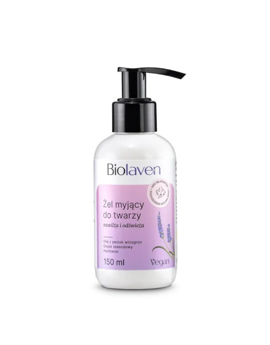Nawilżająco - odświeżający żel myjący do twarzy 150 ml | Biolaven