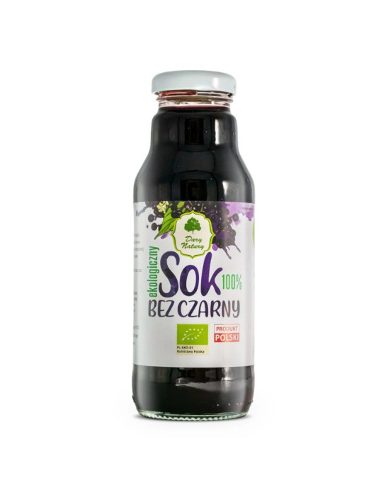 Ekologiczny sok z czarnego bzu Dary Natury 270 ml