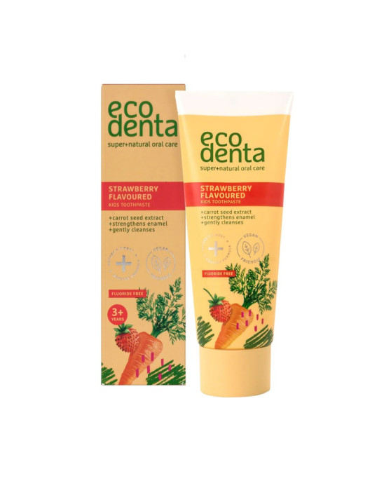 Pasta do zębów dla dzieci o smaku poziomkowym 75 ml | Ecodenta