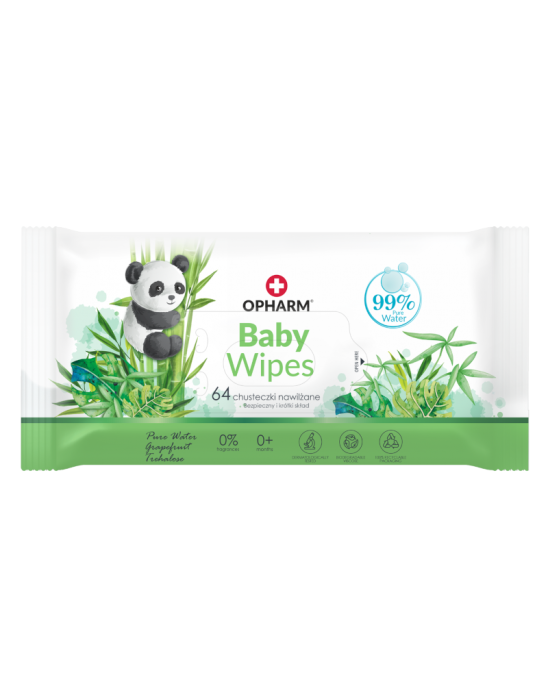 Chusteczki nawilżane Baby Wipes 64szt. | Opharm