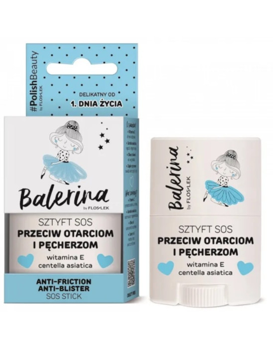 Sztyft SOS Balerina przeciw otarciom i pęcherzom z witaminą E 20g | Floslek