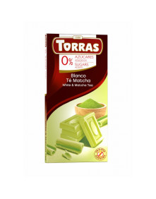 Czekolada biała z herbatą Matcha bez dodatku cukru 75g | Torras