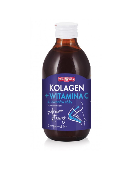 Kolagen + witamina C z owoców róży 250ml | Polska Róża