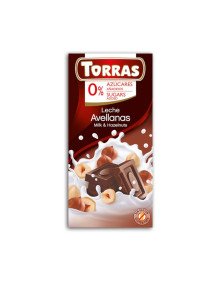 Czekolada mleczna z orzechami laskowymi 75g | Torras