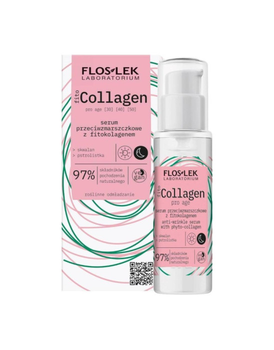 Serum przeciwzmarszczkowe z fitokolagenem 30ml | Floslek