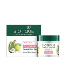 Kokosowy krem do twarzy rozjaśnienie i rozświetlenie 50g | Biotique