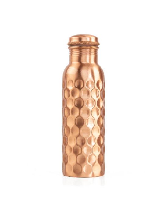 Butelka miedziana perłowy róż 950ml | Ayur Water