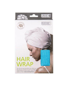 Ręcznik turban do suszenia włosów niebieski1szt