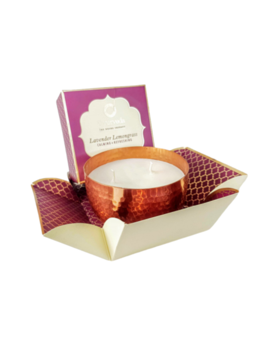 Luksusowa świeca lawenda i trawa cytrynowa 200g | Song of India