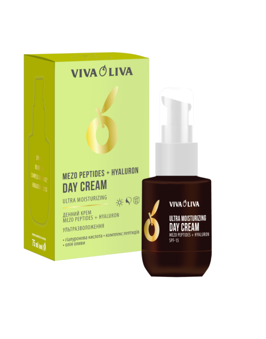 Krem na dzień mezopeptydy + kwas hialuronowy 75ml | Viva Oliva