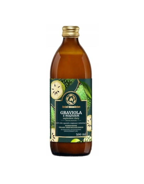 Sok z gravioli z miąższem 500ml | Herbal Monsterium