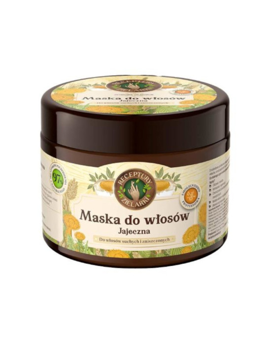 Maska do włosów jajeczna 300ml | Receptury Zielarki