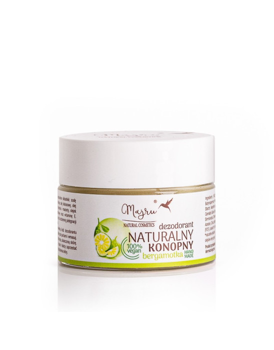 Dezodorant naturalny konopny w kremie bergamotka 50ml | Majru
