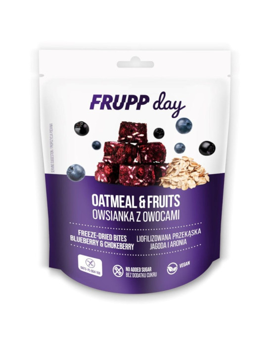 Kostki owsiane z jagodą i aronią 25g | Frupp