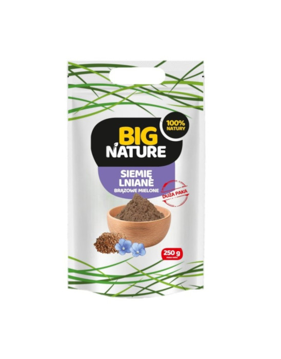 Siemię lniane mielone brązowe 250g | Big Nature