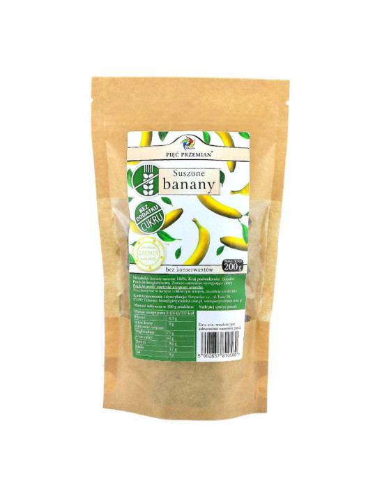 Banany suszone Pięć Przemian 200 g