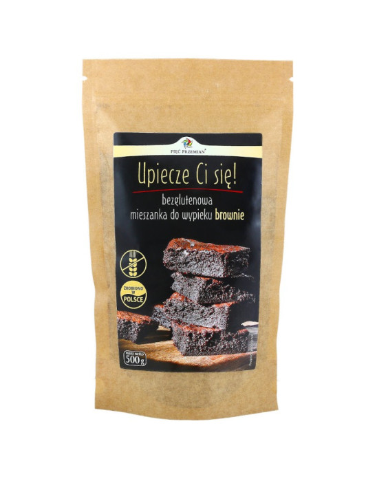 Bezglutenowa mieszanka do wypieku Brownie 500g | Pięć przemian