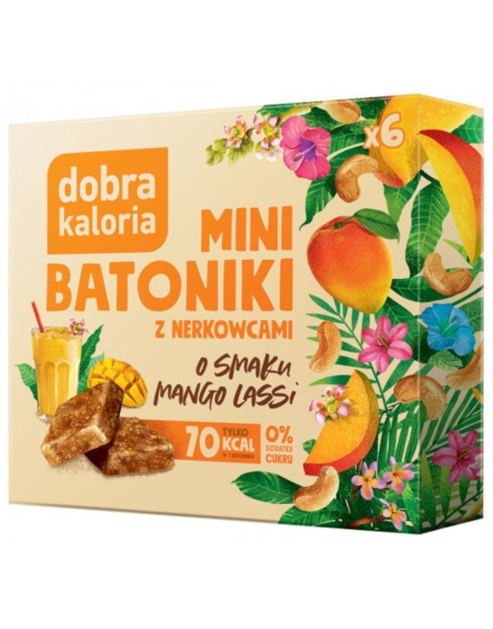 Mini batoniki z nerkowcami o smaku mango lessi 6x17g | Dobra Kaloria