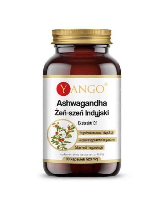 Ashwagandha - ekstrakt 10:1 - 90 kapsułek | Yango