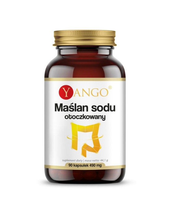 Maślan sodu otoczkowany 90 kapsułek | Yango
