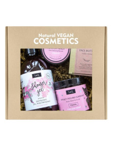 Zestaw kosmetyków Kocica – żel pod prysznic 500 ml + mus do mycia twarzy 100 ml + masło 50 ml + scrub 200 ml | LaQ