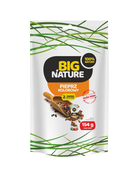 Przyprawa pieprz kolorowy 2x zapas do młynka 154 g | Big Nature