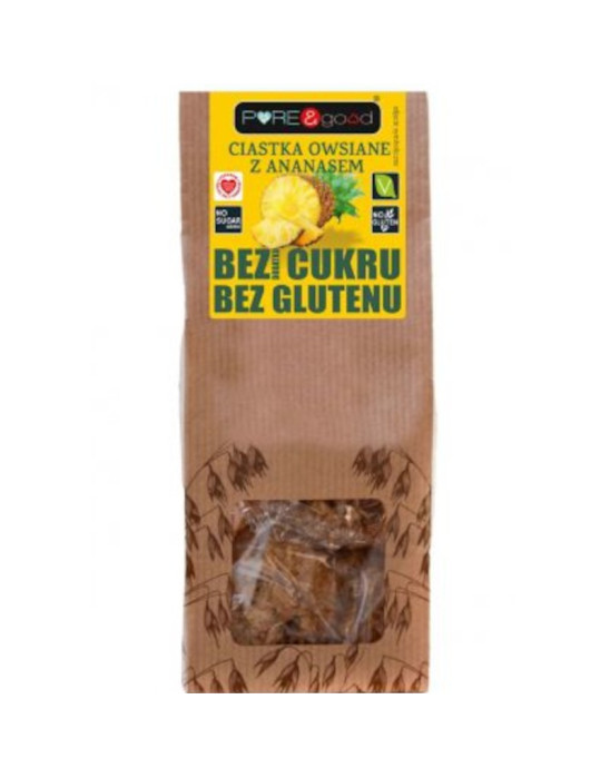 Ciasteczka owsiane z ananasem 150g | Pure&Good